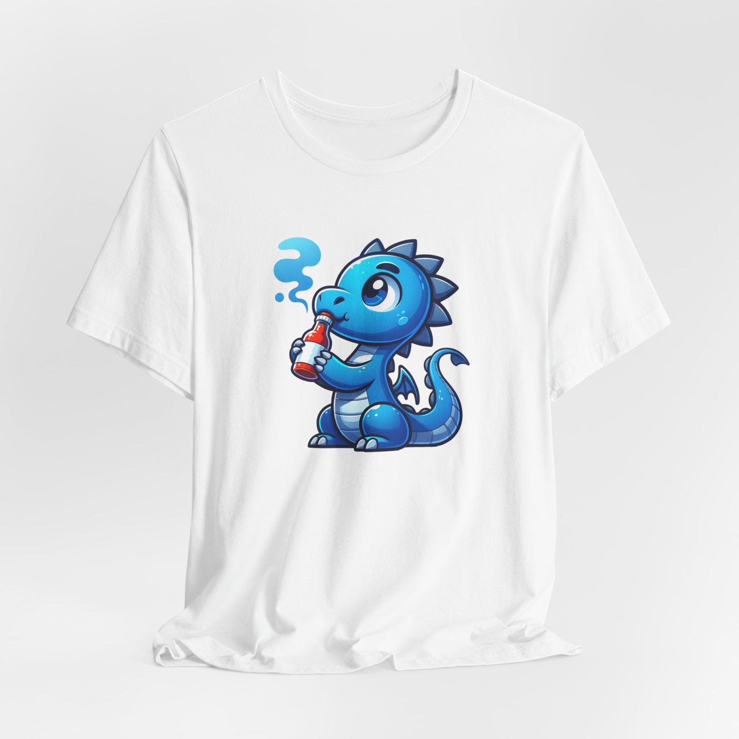 Blue Dragon Drinking Hot Sauce Unisex Jersey Short Sleeve Tee