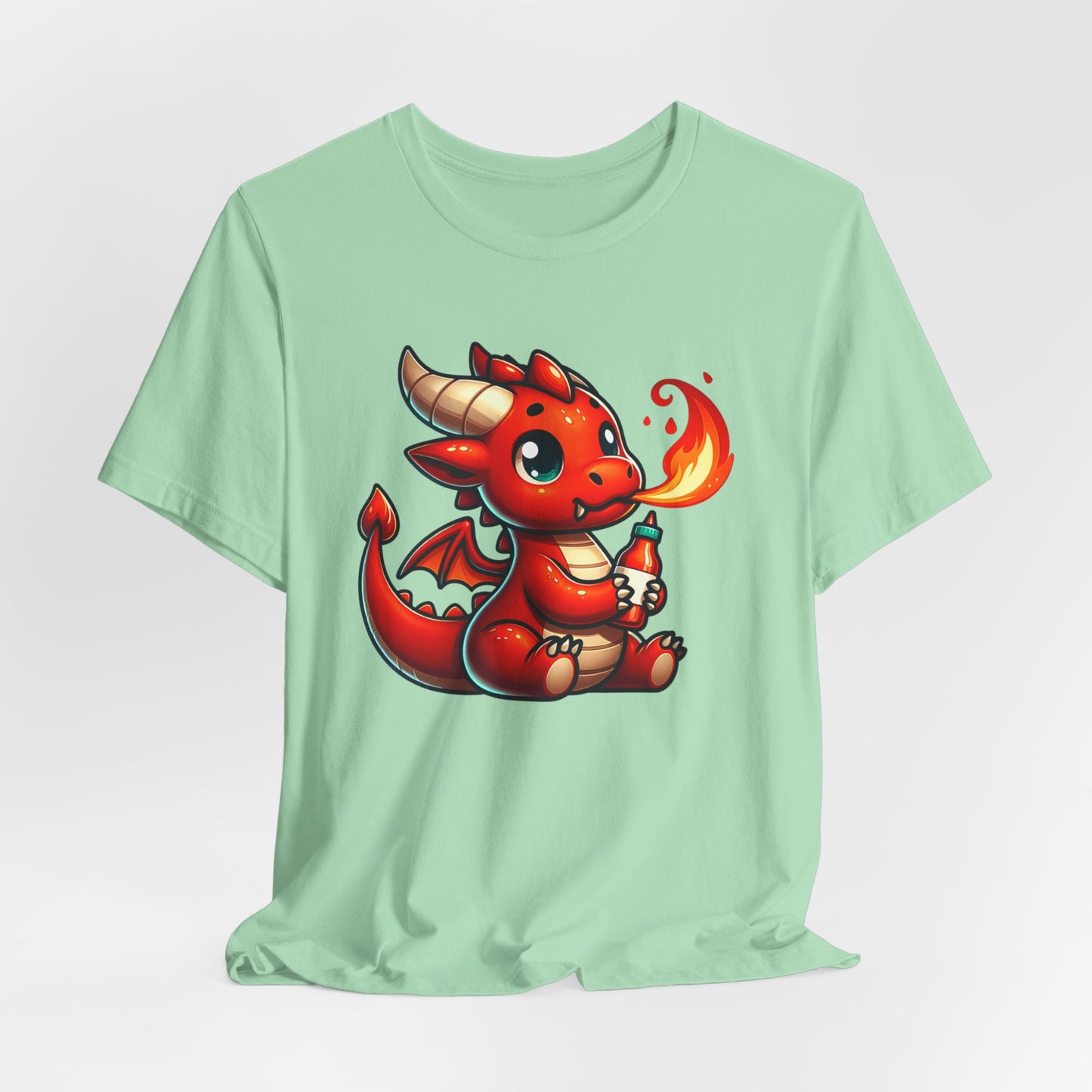 Red Dragon with Hot Sauce Unisex Jersey Short Sleeve Tee