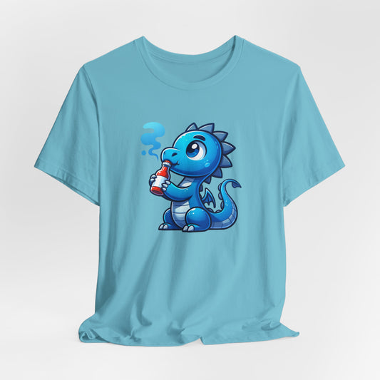 Blue Dragon Drinking Hot Sauce Unisex Jersey Short Sleeve Tee